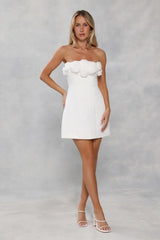 Wild Rose Affair Strapless Mini Dress White