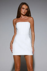 The Corset Strapless Mini Dress White