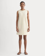 The Denim Shift Dress | Ecru